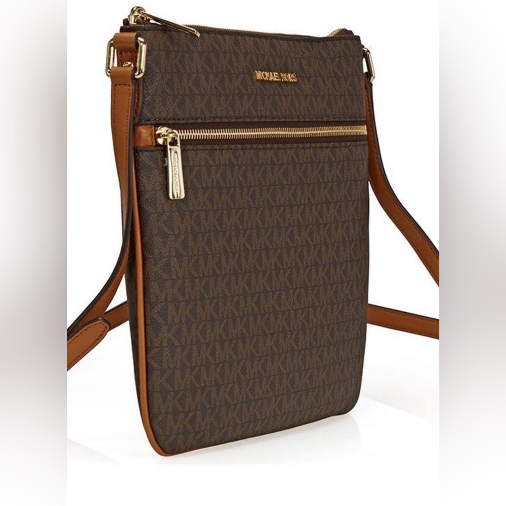 MICHAEL KORS Women’s Handbag Crossbody Logo Bag Brown Acorn AUTHENTIC - Picture 6 of 15